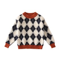 패밀리 가을 겨울 마름모 니트 스웨터 엄마랑 딸 아빠랑 아들 커플룩 가족의상