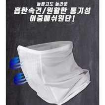 놀랍고도 놀라운 흡한속건 원할한 통기성 이중매쉬원단 매쉬 냉감마스크, 네이비, 1
