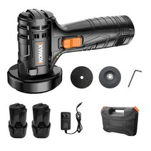 충전식 무선 전동 핸드 그라인더 브러시리스 절삭 전동 공구, 2개, 일반 배터리 2개