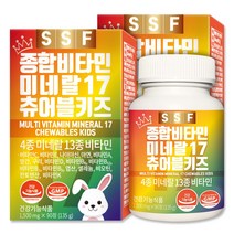 순수식품 종합 비타민 미네랄 17종 츄어블 어린이 키즈 180정, 180개, 1500mg