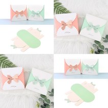 리본 정사각 선물케이스 그린 종이가방도매 비닐쇼핑백제작