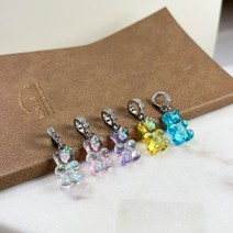 심그니처 반짝이 하리보 곰돌이 효연 김나영 원터치 핸드메이드 펜던트