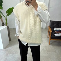 스트릿제이 하프 니트 조끼