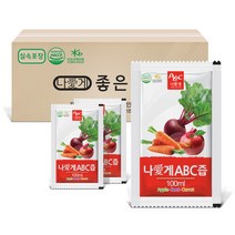 나애게 ABC즙 100mlx90팩 실속포장 프리미엄 사과 레드비트 당근 건강 즙 주스, 90팩, 100ml
