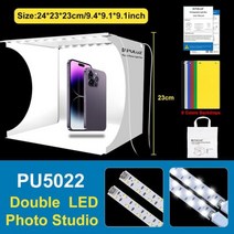 포토부스 사진 스튜디오 조명 박스 상자 촬영 텐트 키트 및 색 배경, 2LED lightbox