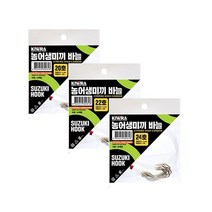 키우라 농어 생미끼 묶음바늘 K-305 한봉10개입 낚시바늘, 1개