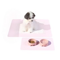 언더펫 강아지 배변판 식기매트증정 논슬립 배변매트 방수 항균99.9 수컷겸용 중형, 핑크, 1개