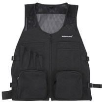 여름철 공사현장 공구수납 작업조끼 작업복 퀵서비스 공구조끼, BLACK