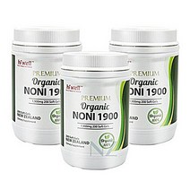 뉴질랜드 하이웰 프리미엄 오가닉 노니 1900mg 200캡슐 x3 포도씨오일 노니분말, 3box