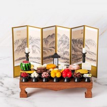 미니어처 정성 제사상 병풍포함 납골당 꾸미기 핸드메이드 정성 제사상 주류 추가-단순변심 반품불가 상품입니다.