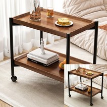 TWKL 2단 사각 사이드 테이블 브라운