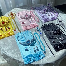 0040 공주세트 왕관 요술봉 귀걸이 반지 장갑 프린세스목걸이 파티 인생네컷 해해해, 블랙세트