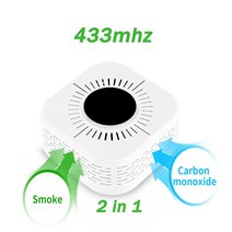 이산화탄소경보기 측정기 433MHZ 일산화탄소 연기 탐지기 가정 안전 경보망 똑똑한 생활 호환성 RF 주인, 한개옵션0, 한개옵션0
