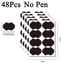 라벨스티커 라벨지 30 개/갑/팩 칠판 스티커 주방 화장품 개/대 냉장고 라벨, 05 48Pcs E