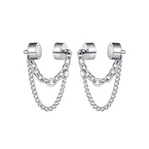 에르모사제이 맨즈 ME016 써지컬 스틸 체인 자석 귀찌 남자 여자 귀걸이