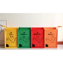 쓰레기분리수거함 재활용 수거함 다용도 재활용품, 1개, 블랙크릉이분리수거함3P