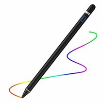 터치 스크린용 스타일러스 펜 애플과 호환되는 액티브 1.5mm 파인 포인트 디지털 아이패드/프로/에어/미니/아이폰/휴대폰/삼성/태블릿 드로잉 및 쓰기용 충전식 (블루 e)2006, Black