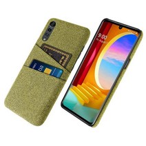 럭셔리 패브릭 듀얼 카드 케이스 LG 벨벳 5G Funda 천 작은 핸드백 커버 LM-G910EMW LM-G900N 꽃 매듭, For LG Velvet1, Yellow