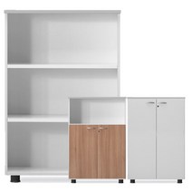 [oddsys] 사무용책장 서재용책장 심플3단 오픈장/하문장/올문장 D300, 하문장, 화이트