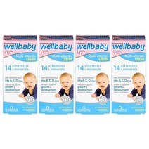 Vitabiotics Wellbaby Multi-Vitamin Liquid 6 Months to 4 Years 비타바이오틱스 웰베이비 6개월~4살 멀티비타민 리퀴드 150ml 4개, 1개, 1