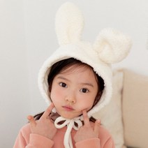 [꼼마제이] 래빗 후드 모자 (기모)