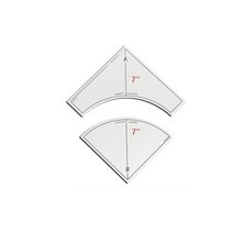 F3MA Quilting Ruler 아크릴 수제 퀼트 템플릿 패치 워크 눈금자 모양 디자인 패턴 제조 업체 재단사 DIY Arts Crafts, [01] 7 inch suit B