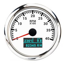 자동차 차량용 게이지 HD 85mm 3 in 1 디지털 보트 타코미터 게이지 3000/4000/6000/8000RPM (오일 압력 시, 04 WS 4000 RPM