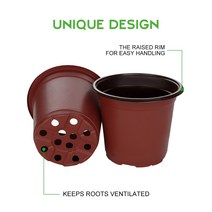 플라스틱화분 20pcs 일회용 식물 꽃 냄비 보육 묘목 경량 투톤 컨테이너 씨앗 시작