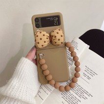 갤럭시 Z플립 케이스 전기종 패션 하트 진주 개 팔찌 PC 삼성 Z 플립 4G 5G 3 4 카파
