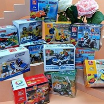 레고형 미니블럭 6개 랜덤세트 직업체험 집콕놀이 키트 래고호환 블록 유치원 어린이집 답례품 친구선물 크리스마스선물 키즈, 6개 랜덤