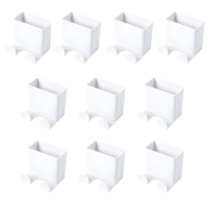 차차미 10개 휴대폰 충전 벽걸이 포켓 거실 수납정리함 리모컨 거치대, 화이트