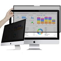 탈착식 컴퓨터 프라이버시 스크린 필터 27인치 iMac 5K 및 터치스크린용 - 간편한 켜기/끄기 - 눈부심 방지 긁힘 방지 자외선 차단 - 컴퓨터 보안 스크린 프라이버시 맥, 21.5-Inch iMac