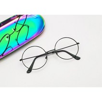 흘러내리지 않는 코받침 메탈 안경테 패션용 데일리웨어 다양한코디룩 동글이안경테 공용 심플모던 시크한