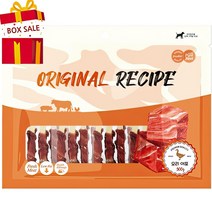 레시피 대용량 반려견간식 오리 어포 300g 50개 훈련용 노견 노즈워크