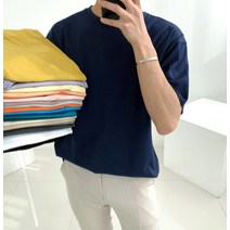 20컬러 워싱 면 오버핏 무지 기본 반팔 라운드 티셔츠
