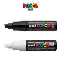 유니 포스카 매우두꺼운글씨용 수성 싸인펜 PC-8K, 블랙