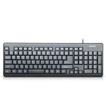 QNIX 유선 키보드 QK-3000U 블랙 USB 기계식키보드/로지텍키보드/삼성키보드/게이밍키보드/저소음키보드/유선키보드마우스세트/무선키보드/블루투스키보드/무접점키보드/컴퓨터키보드, 단일 모델명/품번
