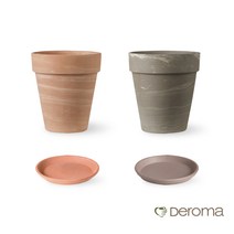 데팡스 데로마 이태리토분 바소알토듀오 화분+받침세트 인테리어화분 대형화분 거실화분, 화분26cm(화이트)+깔망