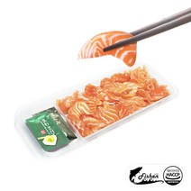 [피쉬앤] 막썰어 바로먹는 연어회, 1팩, 250g