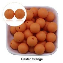 코너비드 그레이 블루 커피 블러쉬 오트밀 실리콘 비즈 15mm 아기 씹을 수 있는 DIY 라운드 루즈 볼 팔찌 20 개, [01] 15mm, [02] Wood