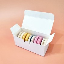 [방산소년단] 화이트 마카롱 포장상자 50개 / 상자만 판매, 2줄 21호(21 x 10.5 x 5.5)