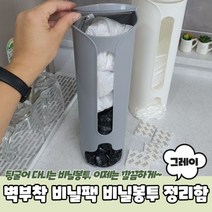 [오너클랜] 벽부착 비닐팩 비닐봉투 정리함 그레이, 상세 설명 참조, 상세 설명 참조