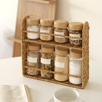 데이지가든 라탄 양념통 2단 주방선반(와이드)
