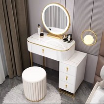 MONTHERIA 화장대 세트 연예인 화장대 거울 포함 A598-15, 50CM, 골드+화이트B