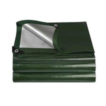 보트그늘막 pe 방수 천 tarpaulin garden outdoor awning shading sail boat truck canopy ground sheet pet 방수 천, 그린 실버, 3x5m