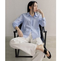 [6월 7일 배송] 시티브리즈 CITY BREEZE 코튼 스트라이프 베이직 셔츠_SKY BLUE142089