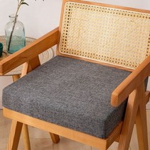 고밀도 스폰지 소파 쿠션 리넨 의자 등받이 35d 사각 사무실 매트 두께 3cm 5cm 8cm 45x45cm, Grey, 45x45x3cm