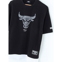 (S)엔비에이 반팔 티셔츠 면 올드스쿨 블랙 빅황소90