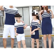 수담몰 스트라이프 패밀리룩 가족촬영의상 엄마아들 커플룩 친자옷