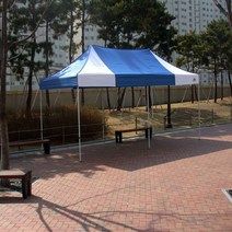 (주)카라반캐노피천막 접이식 이동식 야외행사 자바라천막(골조+지붕), 2.*4 스틸고급 벽면포함형x 1개